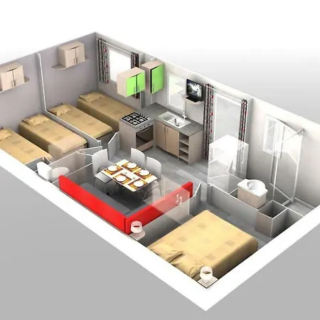 Mobilhome De Particulier Au Camping Campingplatz 4*